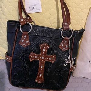 American West medium bag Black Brown satchel